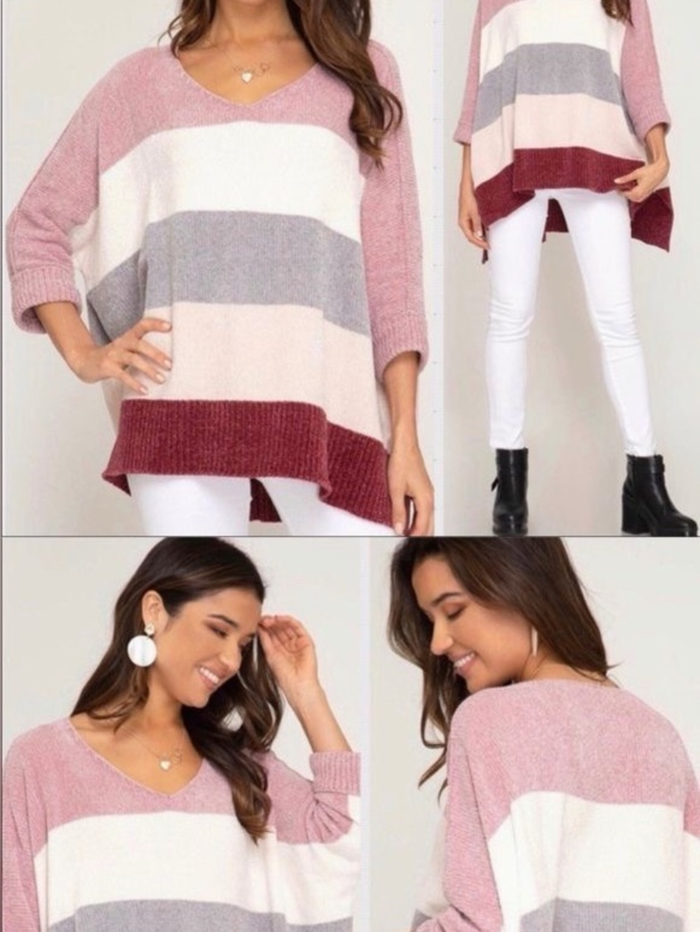 Vici Colorblock Chenille Sweater